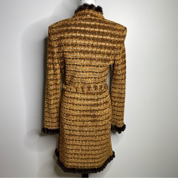 St. John Gold and Brown Textured Coat - Picture 5 of 10